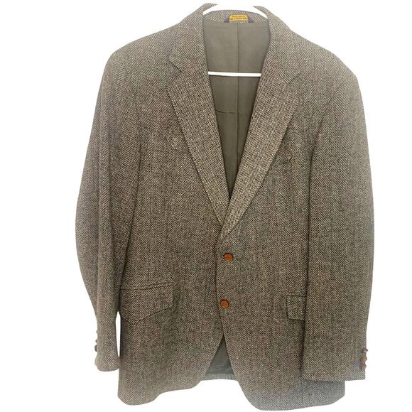 Larry Mahan’s Cowboy Collection Sport Coat Blazer 40R Mens Gray Tweed Ranch - Picture 1 of 12